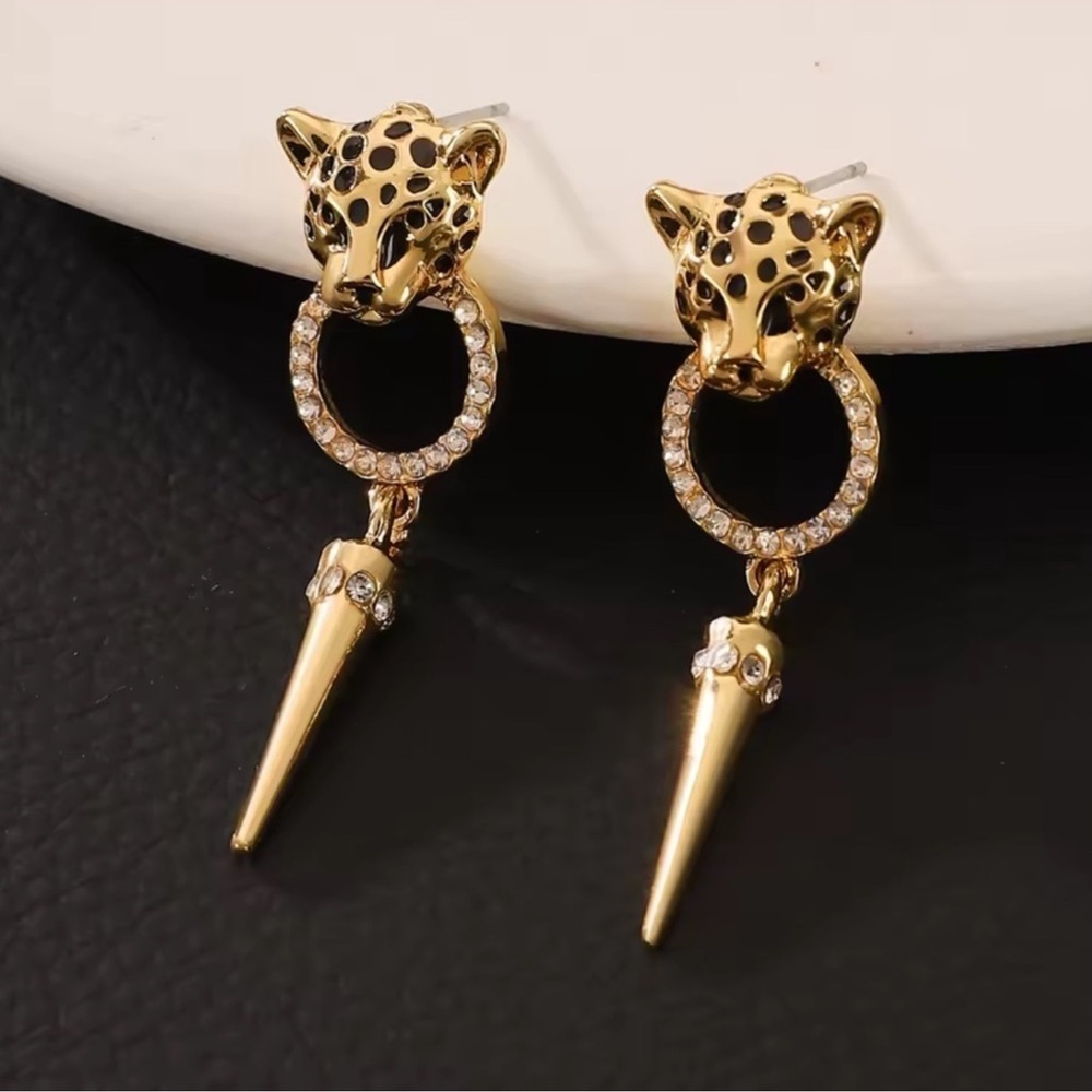 Panthere Gold Abstract Earrings